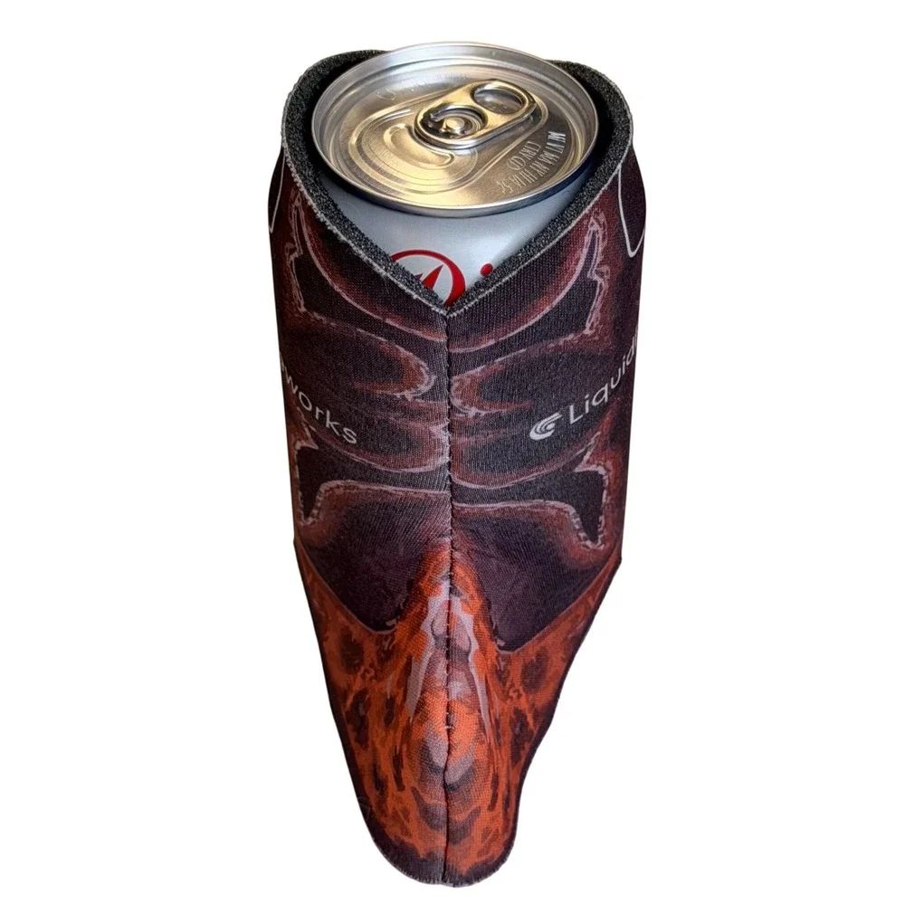 LiquidFrameworks Boot Can Cooler OS Brown Red Neoprene Western Cowboy Tailgate